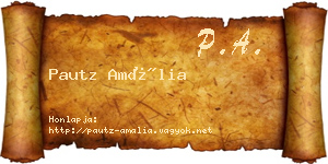 Pautz Amália névjegykártya